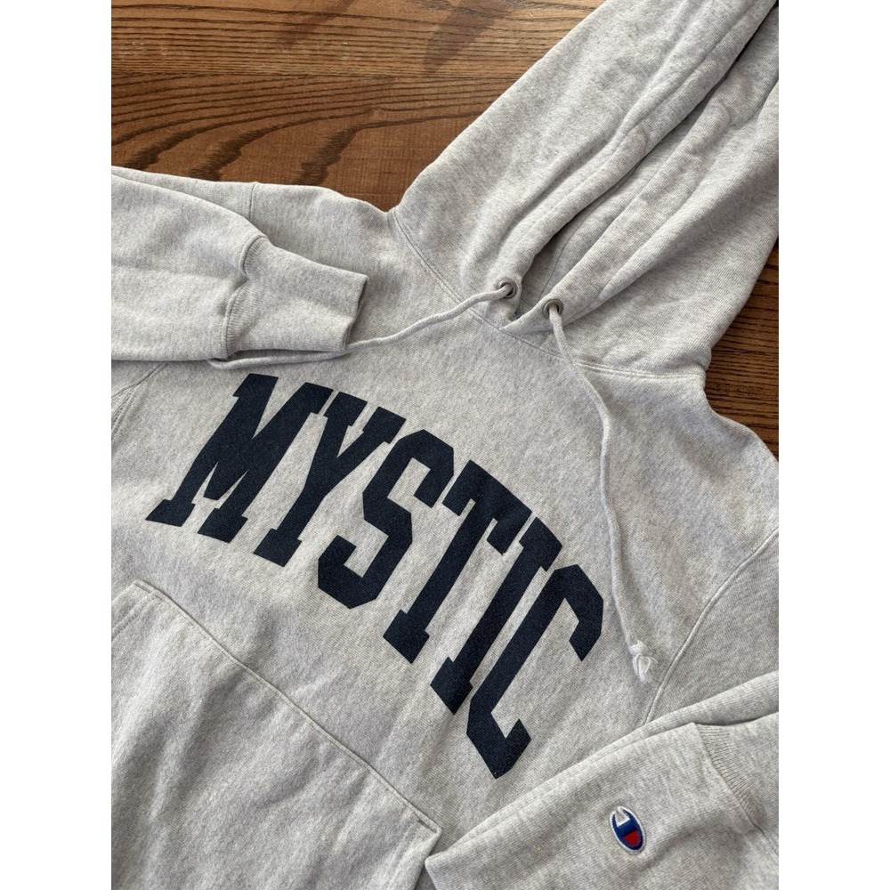 Champion Reverse Weave Mystic (CT) Spell Out Hoodie Sweatshirt Size Small